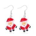 Cute cartoon resin Santa Claus drop earrings perfect for Christmas festive holiday accessory - Standing Santa Claus
