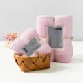 Coral fleece towel set pink face bath towel two piece set soft absorbent home supplies - Pink