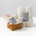 Korallenfleece Badetuch und Handtuch Set, weich saugfähige Mikrofaser Handtücher. - Gebrochenes Weiß