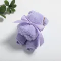 Purple bear shaped coral velvet square towel, lovely wedding companion gift towel variant style. - Purple