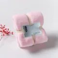 Thickened coral fleece face towel soft absorbent quick drying gift towel pink color compact rolled - 36*80cm / Pink