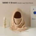 Thermal winter balaclava headgear in coffee brown made of double-layer polar fleece - Coffee Style (S8080-5) / Coffee