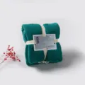Thickened coral velvet face towel in dark green, super absorbent quick drying gift towel. - 36*80cm / Dark Green