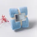 Thickened coral fleece towel, soft quick-drying face towel, perfect gift or salon use. - 36*80cm / Sky Blue