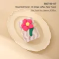 Rose red plush flower coral fleece gift square towel, 30x30cm variant - Rose Red Little Flower (S80100-07)