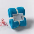 Blue thick coral fleece face towel, super absorbent quick drying gift towel with ribbon tag. - 36*80cm / Lake Blue