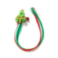 Festive Christmas tree hair clip with colorful red and green synthetic hair extensions for kids - Christmas Tree Type B