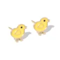 Cute yellow enamel chick stud earrings designed for Easter festive holiday jewelry gifts - 6# Little Yellow Chicken Stud Earrings