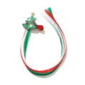 Girls' Christmas tree hair clip with festive red and green synthetic hair extensions - Christmas Tree Type C