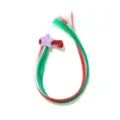 Festive Christmas hair clip for girls featuring red and green synthetic wig strands and star - Purple Star