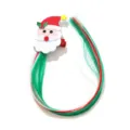 Christmas hair clip with Santa Claus felt design and red green hair extensions - Santa Claus Style C