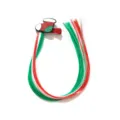Christmas hair extension clip with red green and white synthetic hair and stocking ornament - Christmas Sock