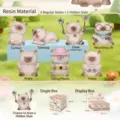 Figurines de chat mignonnes en résine, boîte aveugle avec diverses poses pour la décoration - Série Journal de Voyage de Chat / Boîte de Set Complet (Set de 6)