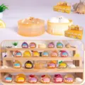 Assorted mini cloud bun blind box figurines with jelly and glitter finishes for gifts - Random Style / 1 Piece / Cloud Pupu Series