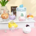 Ensemble de figurines animales en résine avec cristaux bruts pour décoration de bureau - Série Cristal Gardien de Souhaits / Ensemble complet (6 pièces)