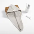 Waffle knit microfiber hair drying towel cap with button, super absorbent quick dry bath cap. - 65*25cm / Coffee