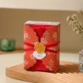 Red Coral Fleece Towel Gift Box Scalloped Edge Wedding Souvenir Absorbent Washcloth - 35x35cm / China Red