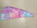 Mermaid scale microfiber hair drying cap, soft absorbent quick dry towel wrap for women. - 65*25cm / Yellow