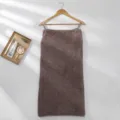 Coral fleece wearable bath towel for women, soft absorbent strap bath towel for home use. - 75x150cm / Rhinestone Wine Red