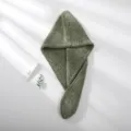 Groene microvezel haarhanddoek, super absorberende badmuts met knoopontwerp voor dames. - 65*25cm / Groen
