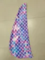 Microfiber dry hair cap with magical colorful fish scale gradient print for quick drying. - 65*25cm / Purple