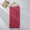 Coral fleece wearable bath towel for women, soft absorbent pink strap bath towel for home use. - 75x150cm / Rose Red
