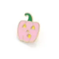 Badge en émail citrouille rose d'Halloween en alliage de zinc pour accessoire de fête - Style Citrouille Rose