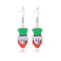 Groene St. Patrick's Day kabouter oorbellen in gepolijste legering afwerking - Joker Stijl