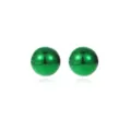 Feestelijke metallic groene bolvormige oorknopjes voor St. Patrick's Day mode stijl - Metalen Bal Stijl (19) / Heldergroen