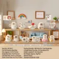 Vue détaillée des figurines en résine Cat PAI mood blind box avec spécifications - 1pc Aléatoire / Style Chat Série Émotion