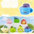 Conteneurs en résine de personnages mignons avec pierres de cristal pour décor de bureau - Série Funny Meme Crystal Pai / Boîte Unique Aléatoire