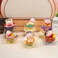Figuras de caja ciega de resina Crayon Shin-chan en varias poses lindas - Serie Balancín Chico Estrella / Uno al Azar