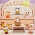 Set de 6 mini figuras de Crayon Shin-chan con lindos disfraces de animales - Serie de Figuras de Cosplay de Animales / 1pc Aleatorio