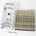 12pcs Fineliner Pen Set Black Micro-Pen Fine Point Sketching Drawing Art Supplies - 12-Piece Line Width Set (Paper Box)
