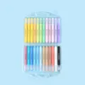 Triangle acrylic markers set with storage case, vibrant dual-tip art pens for school and drawing. - 24 Colors