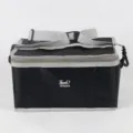 Sac de rangement noir pour marqueurs avec bordure grise et bandouliere, capacite de 204 pcs. - 204 couleurs (avec base)