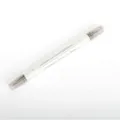 Double-ended metallic marker pen for journaling art highlighting and writing, white barrel. - Silver