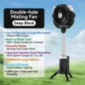 Tragbarer Outdoor Camping Sprühventilator in Schwarz mit 20000mAh Akku Kapazität - Englische Version / Tech-Schwarz