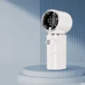 Ivory 100-gear handheld turbofan, 3000mAh rechargeable portable mini cooling fan for summer. - Ivory
