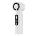 Portable mini handheld turbo fan with digital display and high-speed cooling airflow. - Cooling Ice Compress Edition / Light Blue