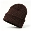 Dickere dunkelbraune Ananas-Strickmütze Winter warme Wollmütze für Outdoor-Kaltkomfort - L / Kaffeebraun