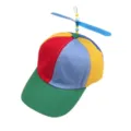 Colorful patchwork kids baseball cap with a spinning propeller toy on the top crown - Children 50-53 / Bamboo Dragonfly Baseball Cap