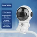 Portable astronaut mini clip fan with three-speed wind and quiet operation for strollers. - Chinese Version / White