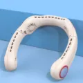 Draagbare oplaadbare usb nekventilator zonder blad voor persoonlijke verkoeling en sport. - Kersenbloesem Roze