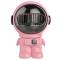 Süßer rosa Astronaut Mini-Ventilator, USB wiederaufladbar tragbar Hand- und Tischventilator. - Doppelter Akku Englische Version / 110x150x99mm / Mädchenhaftes Rosa