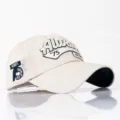 Detailansicht einer beigen Vintage-Baumwoll-Baseballkappe mit Always '75 Stickerei. - Erwachsene (55-60cm) / Beige