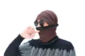 Premium winter men's brown knitted beanie and neck warmer set with fleece lining - Hat + Neck Warmer / Coffee (JEANS Mark)