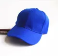 Verstellbare königsblaue Segeltuch-Baseballkappe für Herren und Damen, Sonnenhut - Verstellbar / Saphirblau