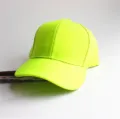 Auffällige neongelbe Canvas-Baseballkappe mit verstellbarem Riemen zum Sonnenschutz - Verstellbar / Neongelb