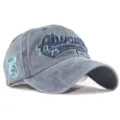 Baseballkappe aus gewaschener Baumwolle mit blauer 'Always'-Stickerei im Vintage-Stil - Erwachsene (55-60cm) / Gewaschenes Navyblau